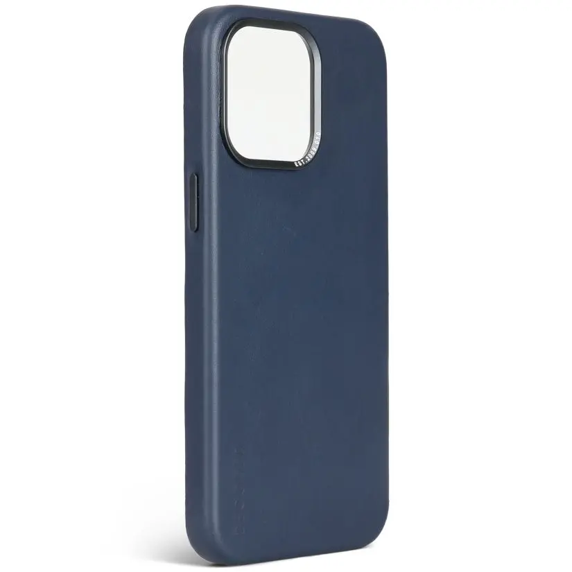 כיסוי עור לאייפון 15 פרו מקס כחול Decoded Leather Case thumbnail