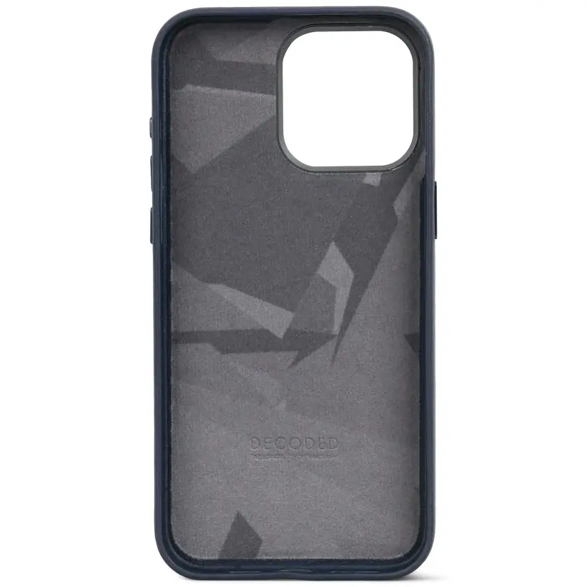 כיסוי עור לאייפון 15 פרו מקס כחול Decoded Leather Case thumbnail