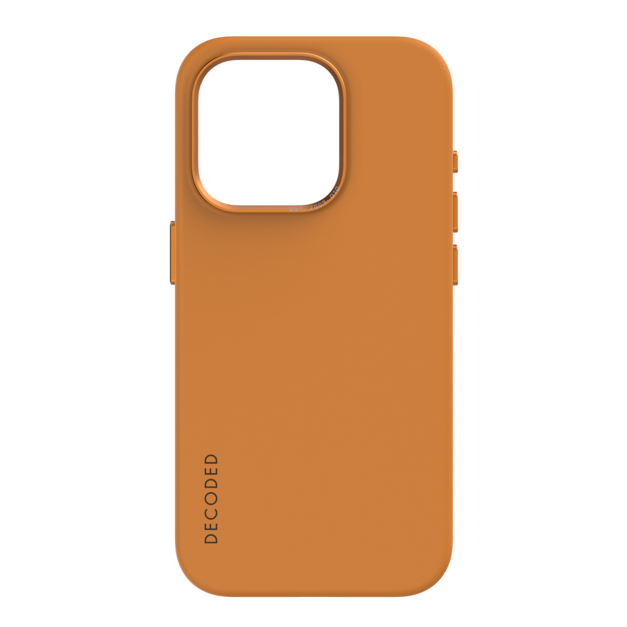 כיסוי סיליקון לאייפון 15 פרו מקס כתום Decoded Silicone Case